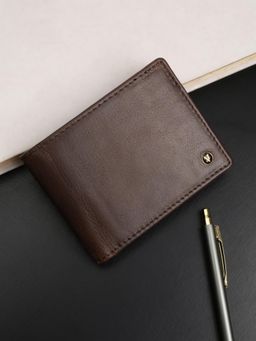 Van Heusen - Men Casual Brown Textured Wallet