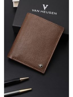 Van Heusen - Men Casual Brown Textured Wallet