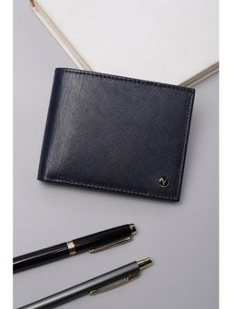 Van Heusen - Men Formal Navy Blue Textured Wallet