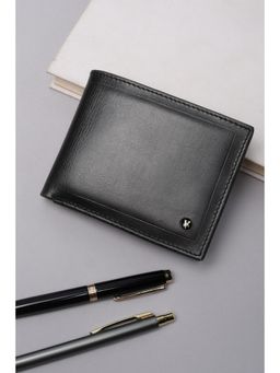 Van Heusen - Men Formal Black Textured Wallet