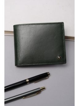 Van Heusen - Men Formal Green Textured Wallet