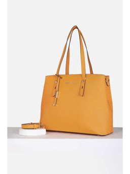 Van Heusen - Women Casual Yellow Solid Handbag with Detachable Strap