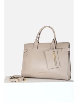 Van Heusen - Women Casual Beige Solid Handbag with Detachable Strap