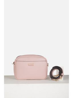 Van Heusen - Women Casual Pink Solid Sling Bag with Detachable Strap