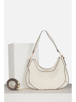 Van Heusen - Women Casual White Textured Handbag with Detachable Strap