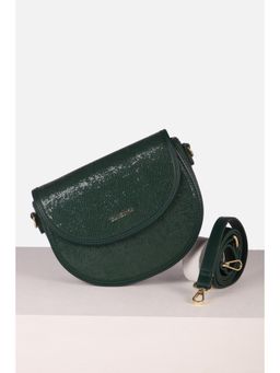 Van Heusen - Women Casual Green Textured Sling Bag with Detachable Strap