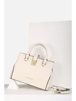 Van Heusen - Women Casual White Solid Handbag with Detachable Strap