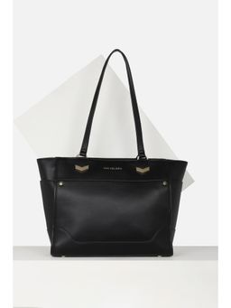 Van Heusen - Women Formal Black Textured Handbag