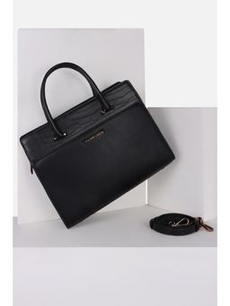 Van Heusen - Women Casual Black Textured Handbag