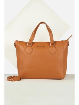 Van Heusen - Women Casual Brown Solid Handbag with Detachable Strap