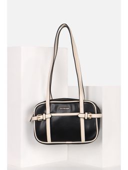 Van Heusen - Women Casual Black Solid Handbag