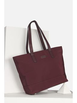 Van Heusen - Women Formal Maroon Solid Handbag with Detachable Strap