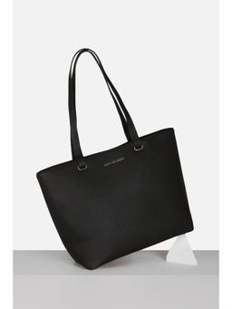 Van Heusen - Women Casual Black Solid Handbag