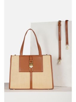 Van Heusen - Women Casual Beige Textured Handbag