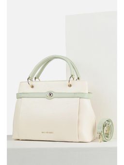 Van Heusen - Women Casual White Solid Handbag with Detachable Strap