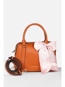 Van Heusen - Women Casual Orange Textured Handbag