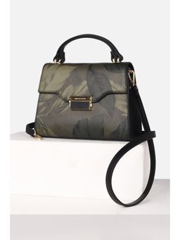 Van Heusen - Women Casual Olive Printed Handbag with Detachable Strap