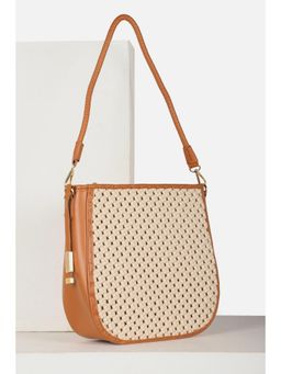 Van Heusen - Women Casual Beige Textured Handbag