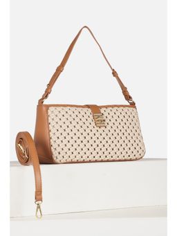 Van Heusen - Women Casual Beige Textured Handbag