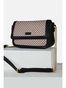 Van Heusen - Women Casual Black Printed Handbag