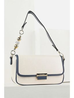 Van Heusen - Women Casual White Solid Handbag