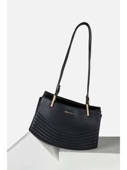 Van Heusen - Women Casual Black Solid Handbag