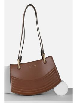 Van Heusen - Women Casual Brown Solid Handbag