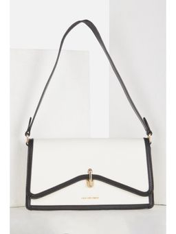 Van Heusen - Women Casual White Solid Handbag