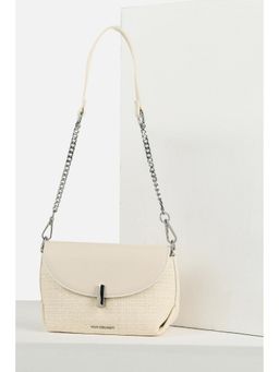 Van Heusen - Women Casual Beige Textured Sling Bag