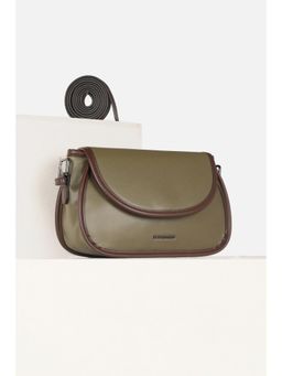 Van Heusen - Women Casual Olive Solid Sling Bag with Detachable Strap