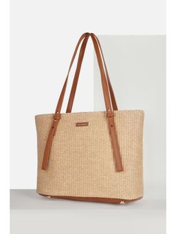 Van Heusen - Women Casual Beige Textured Handbag