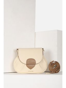 Van Heusen - Women Casual Beige Textured Handbag