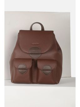 Van Heusen - Women Casual Brown Textured Backpack