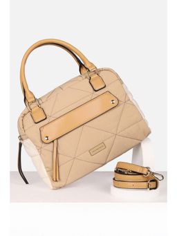 Van Heusen - Women Casual Beige Textured Handbag with Detachable Strap
