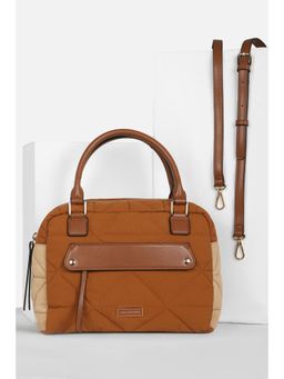 Van Heusen - Women Casual Brown Solid Handbag with Detachable Strap