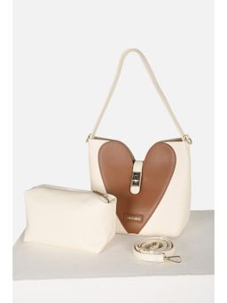 Van Heusen - Women Casual Multi-Color Colorblock Handbag with Detachable Strap & Pouch