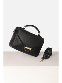 Van Heusen - Women Casual Black Textured Handbag