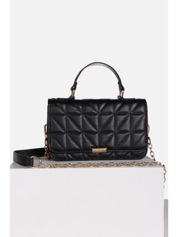 Van Heusen - Women Casual Black Textured Sling Bag with Detachable Strap