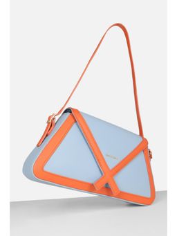 Van Heusen - Women Casual Blue Solid Handbag