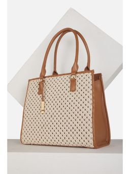 Van Heusen - Women Casual Beige Textured Handbag