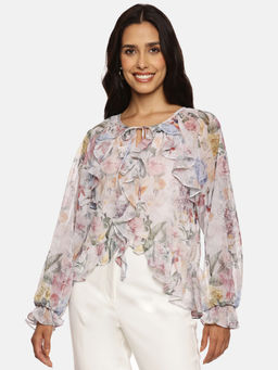 IS.U - White Ruffled Boho Top