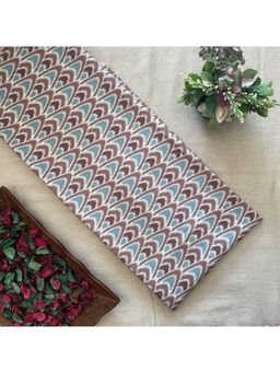 VASTRA RAAG - Brown Printed Khadi Cotton Fabric