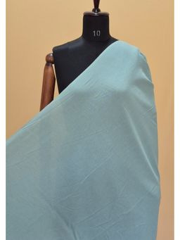 VASTRA RAAG - Teal Blue Dyed Khadi Cotton Fabric