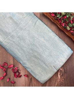 VASTRA RAAG - Grey Hand Block Printed Mashru Silk Fabric