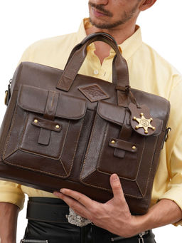 Hidesign - Fort Worth 02 Brown Men's Crossbody - (38 X 7 X 30 Cms) (L)