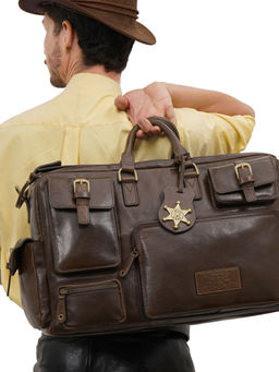 Hidesign - Men Brown Fort Worth 04 Travel Large Duffle Bag