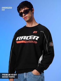 The Souled Store - Originals: Racer Men Oversized Sweatshirt