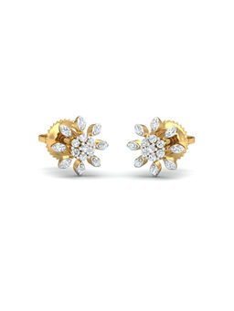 KuberBox - Petiolets Stud Earring 18K Gold