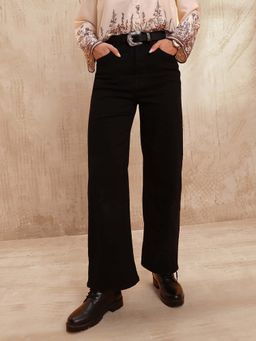 U.S. POLO ASSN. - Black High Rise Wide Leg Jeans