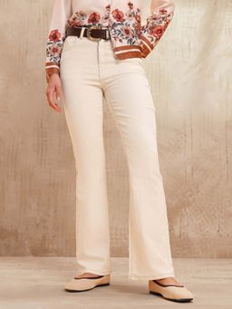 U.S. POLO ASSN. - White High Rise Regular Bootcut Jeans